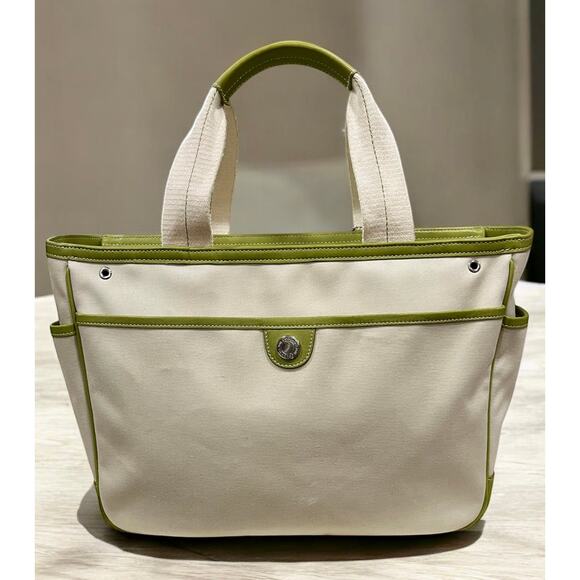 Vintage Coach 6734 Twill Garden Tote Bag & 3431 Twill Field Wristlet - Picture 3 of 16